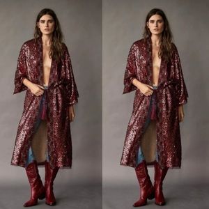 Free People Light Is Coming Embroidered Duster